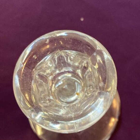 Clear Glass Candle Holder - Picture 2 of 3